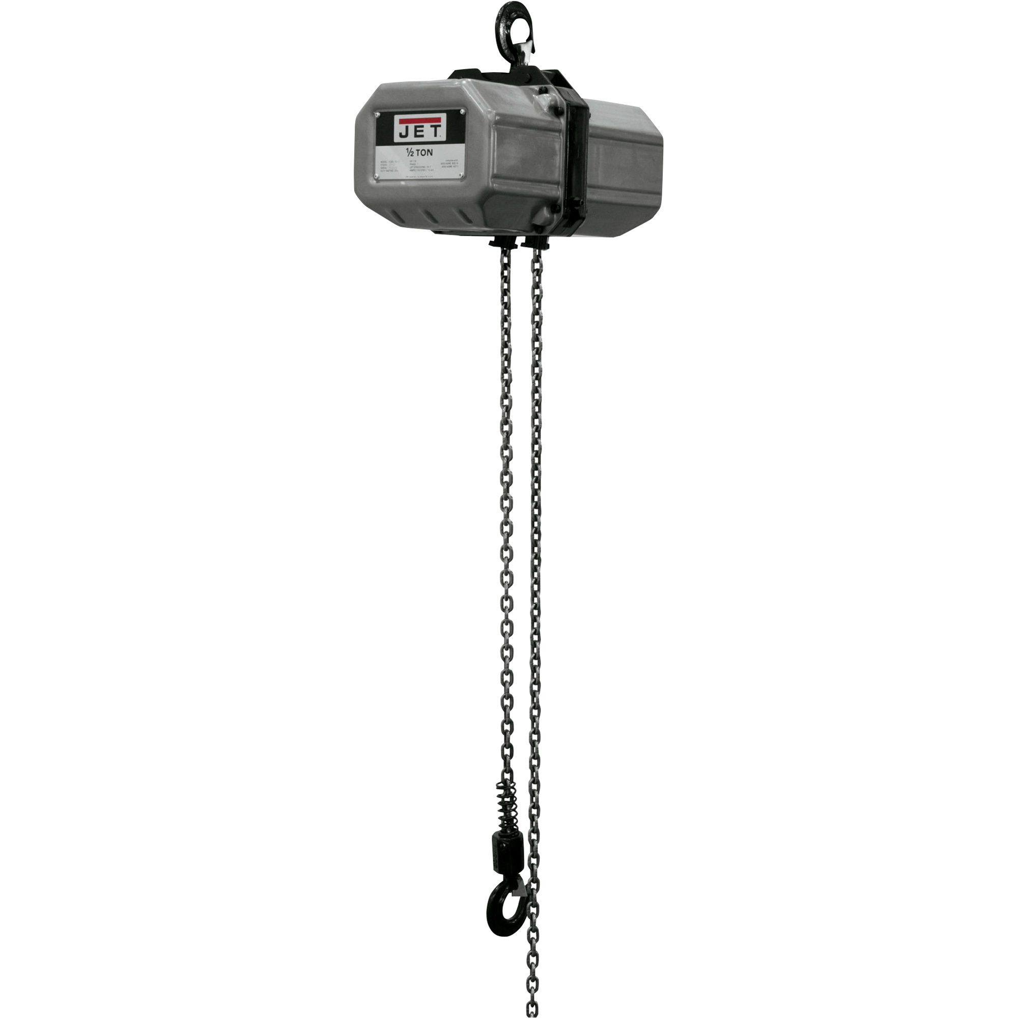 Jet SSC Series Electric Chain Hoist, 1/2-Ton Capacity, 20ft. Lift, Model# 1/2SS-3C-20